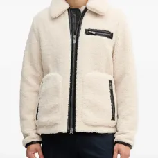 Куртка из шерпы с молниями Куртка из шерпы с молниями