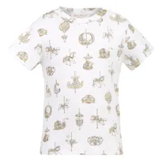 Футболка с иллюстрациями и круглым вырезом