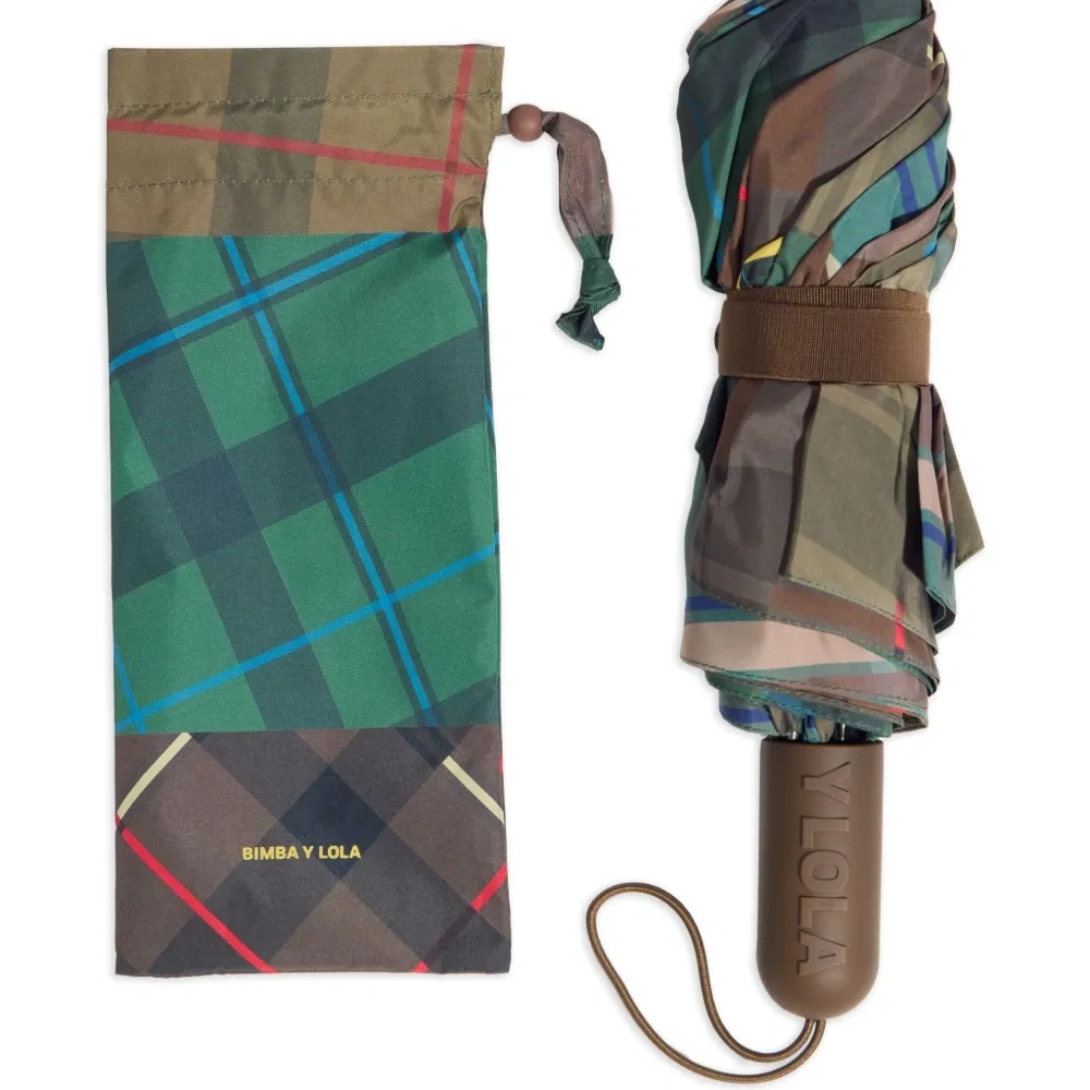 Зонт в клетку тартан