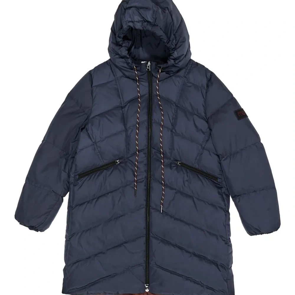 Стеганое пальто с капюшоном