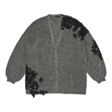 Кардиган с кружевной отделкой