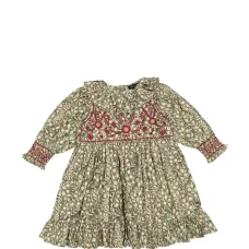 Платье с цветочной вышивкой