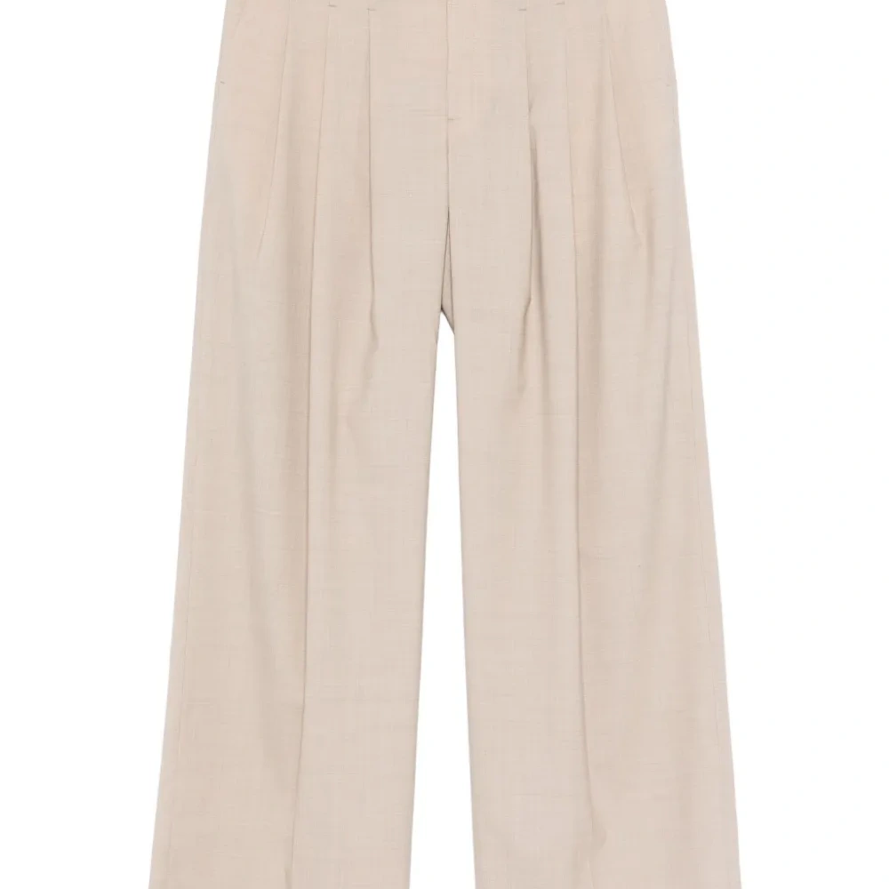 Льняные брюки со складками