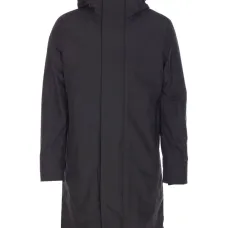 Стеганое пальто с капюшоном