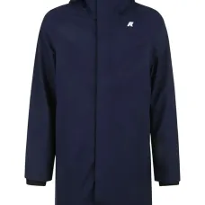 Пальто с фиксированным капюшоном и логотипом