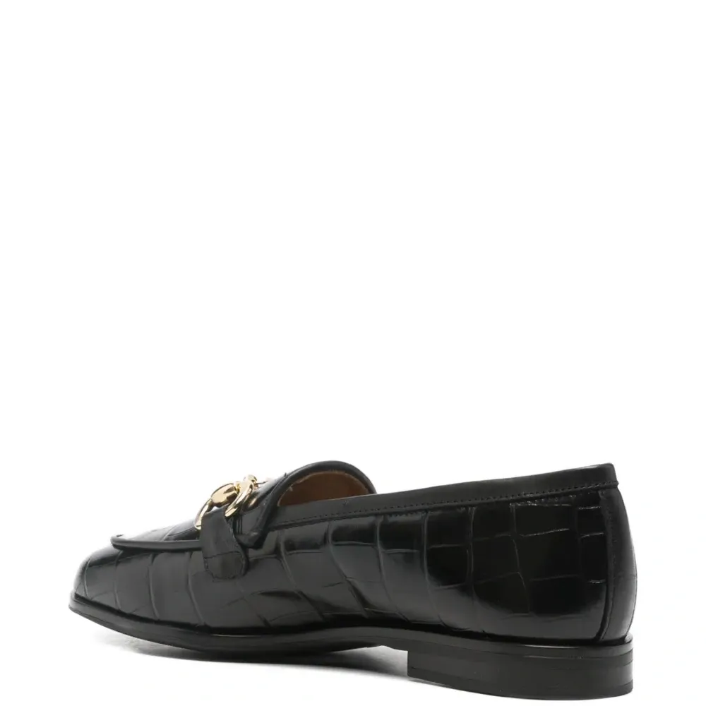 Лоферы с тиснением под кожу крокодила Лоферы с тиснением под кожу крокодила