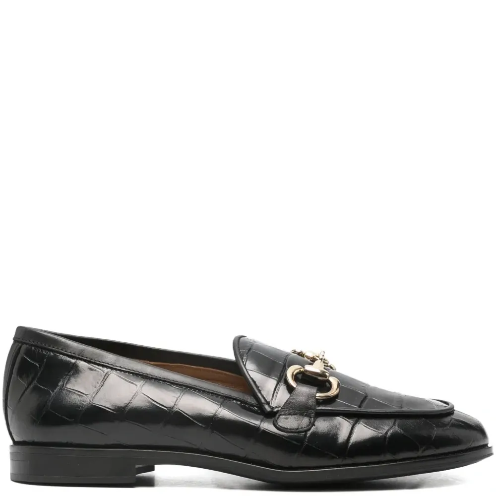 Лоферы с тиснением под кожу крокодила Лоферы с тиснением под кожу крокодила