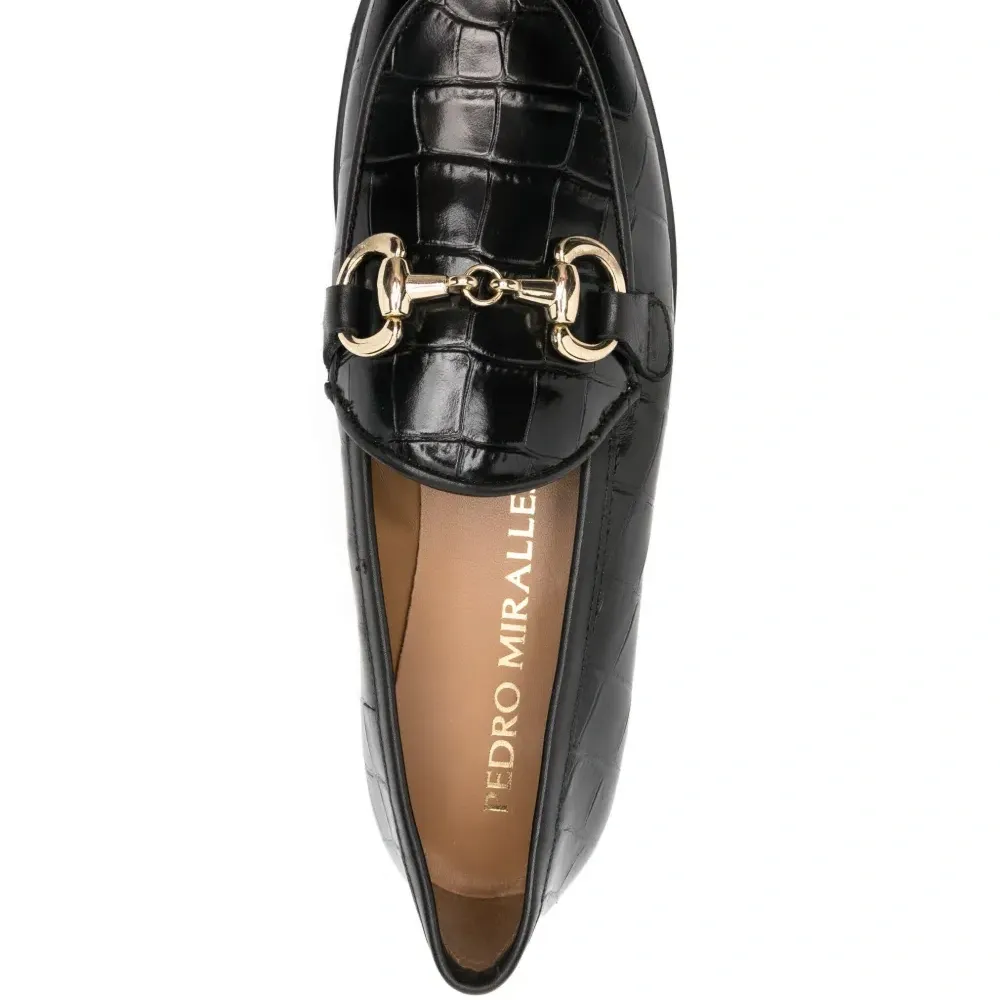 Лоферы с тиснением под кожу крокодила Лоферы с тиснением под кожу крокодила