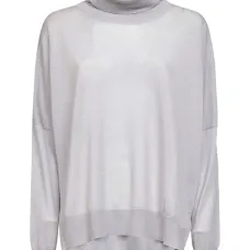 Вязаный свитер с воротником-стойкой