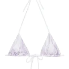 Треугольный бюстгальтер-бикини с мраморным принтом