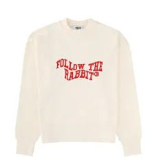 Вязаное изделие с принтом и круглым вырезом