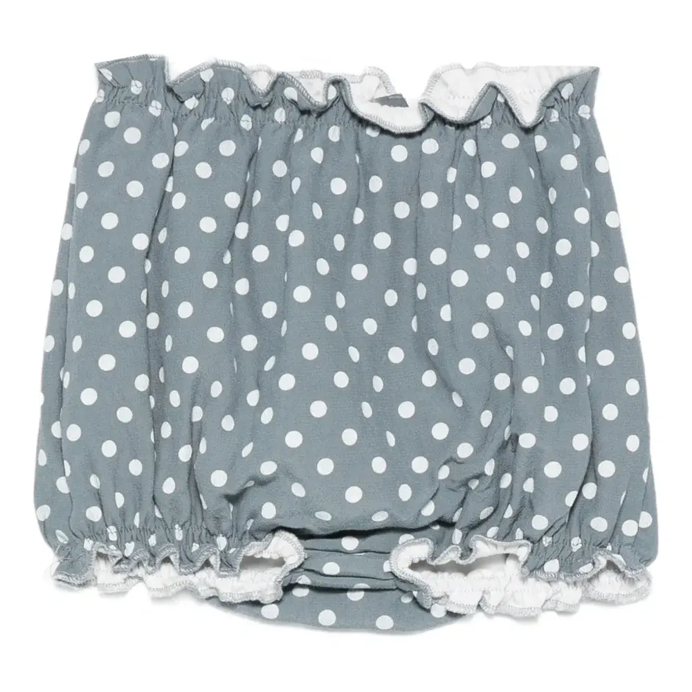 Шорты в горох с оборками