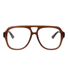 Очки в пилотной оправе под черепаховый панцирь