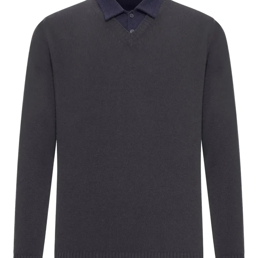 Поло из хлопкового пике с контрастным воротником