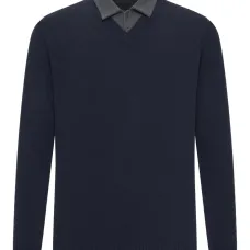 Поло из хлопкового пике с контрастным воротником