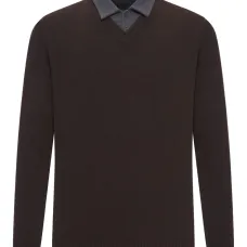 Поло из хлопкового пике с контрастным воротником Поло из хлопкового пике с контрастным воротником