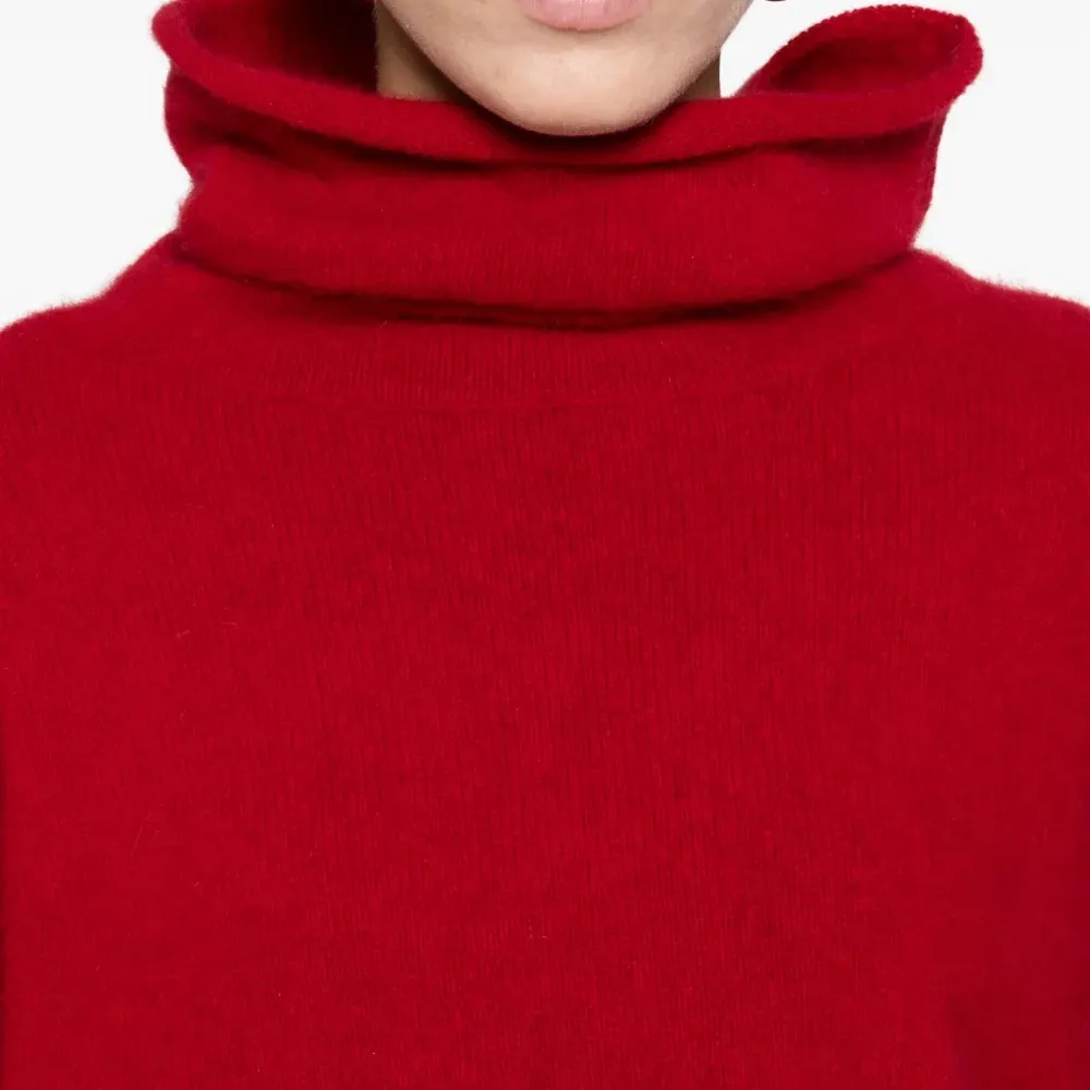 Джемпер с воротником-воронкой