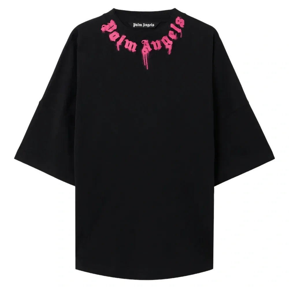 Хлопковая футболка с изогнутым логотипом Хлопковая футболка с изогнутым логотипом