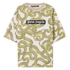 Футболка с логотипом и змеиным узором