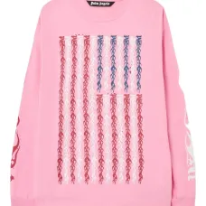 Лонгслив с принтом флага и пламенем