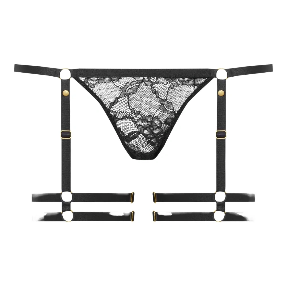 Кружевные стринги с пажами Кружевные стринги с пажами