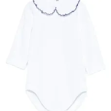 Боди с оборчатым воротником