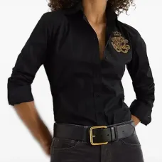 Рубашка с длинными рукавами и украшениями