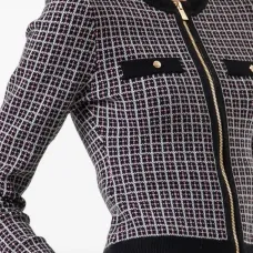 Жаккардовый кардиган на молнии