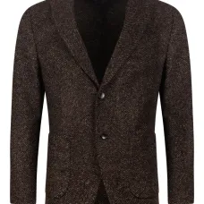 Однобортный пиджак с узором в елочку