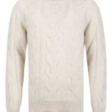 Свитер фактурной вязки с круглым вырезом Свитер фактурной вязки с круглым вырезом