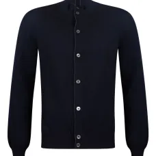 Кардиган на пуговицах с высоким воротником