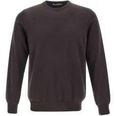 Рифленый свитер с круглым вырезом