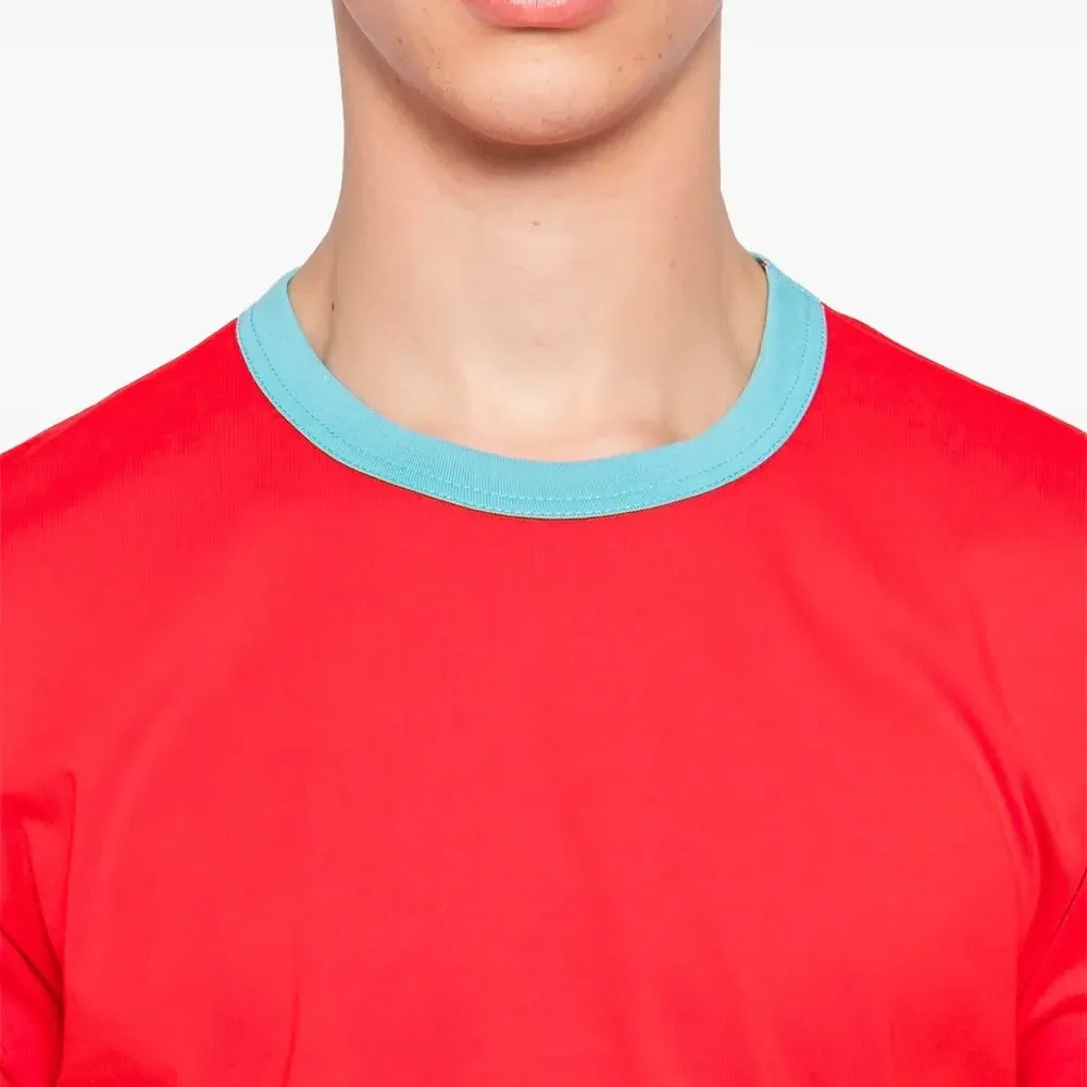 Футболка с контрастной отделкой