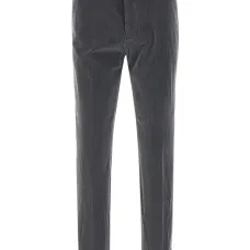 Бархатные брюки в полоску