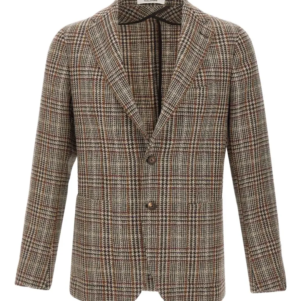 Однобортный пиджак в ёлочку