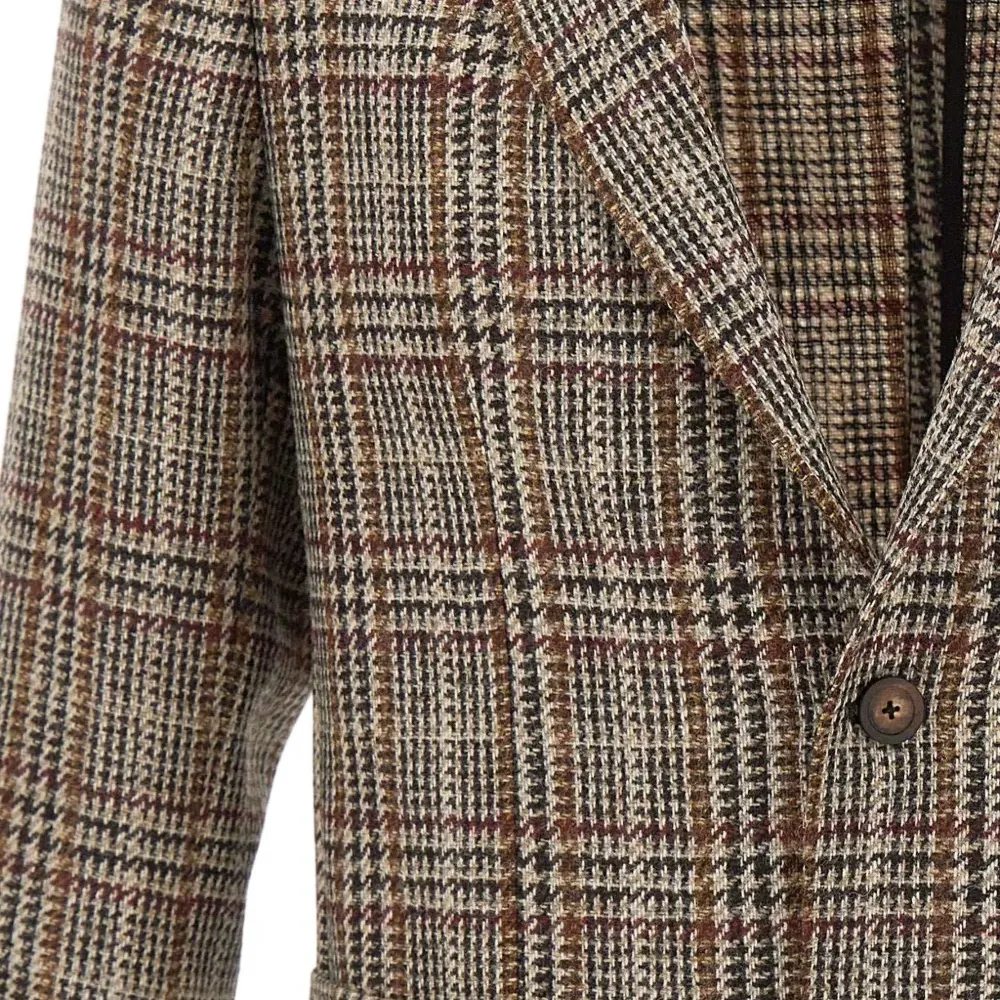 Однобортный пиджак в ёлочку