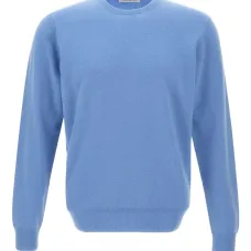 Вязаный свитер с круглым вырезом