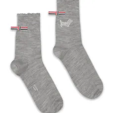 Носки с отделкой в полоску