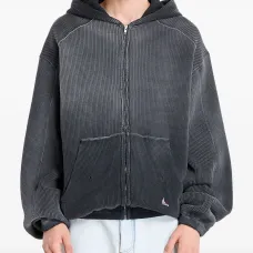 Толстовка с эффектом выцветания и вафельной текстурой Bee Sun