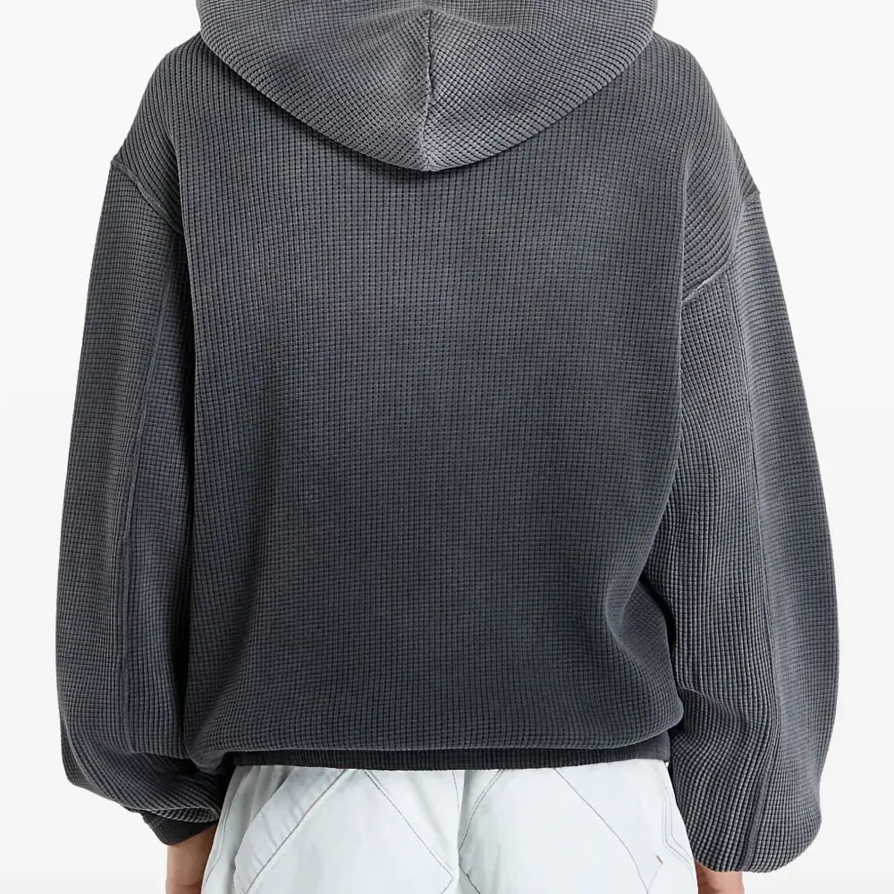 Толстовка с эффектом выцветания и вафельной текстурой Bee Sun