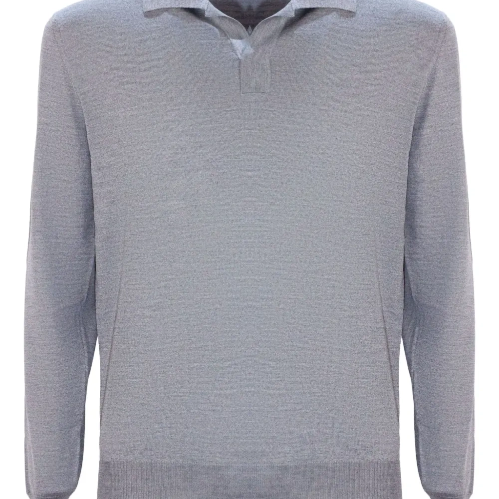 Пуловер-поло с длинными рукавами