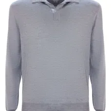 Пуловер-поло с длинными рукавами