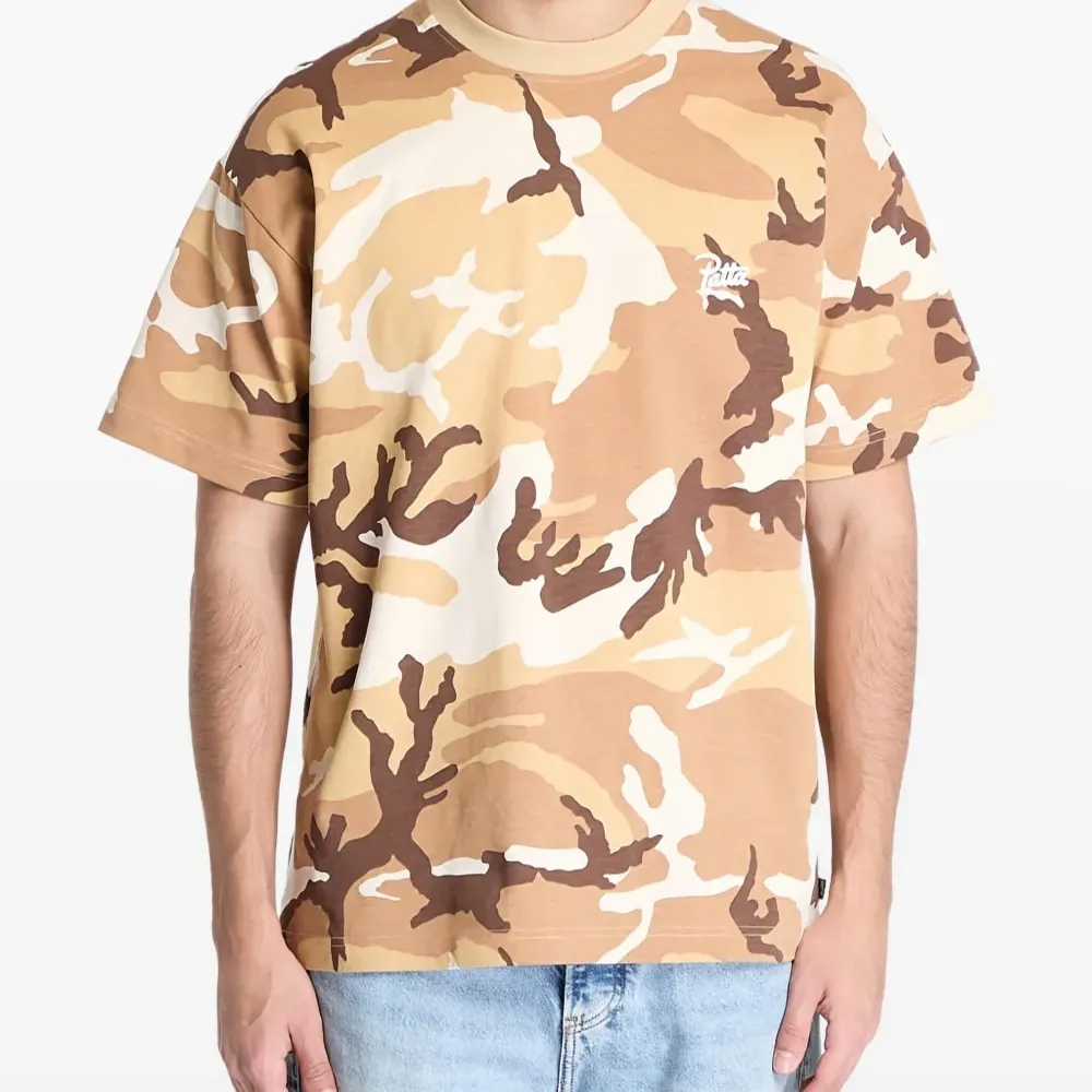 Футболка с камуфляжным принтом "лесная кора"