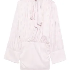 Мини-платье с цветочным жаккардом