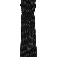 Макси-платье в горошек с завязками