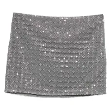Мини-юбка с бисерной отделкой