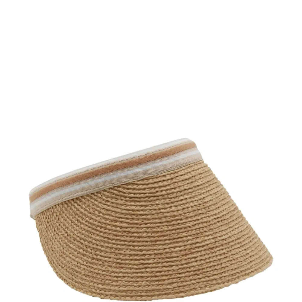 Козырек Bianca 12 в полоску из рафии