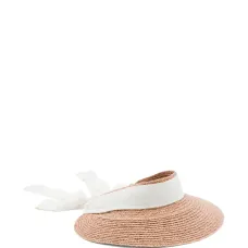 Козырек Sabina из рафии с лентой