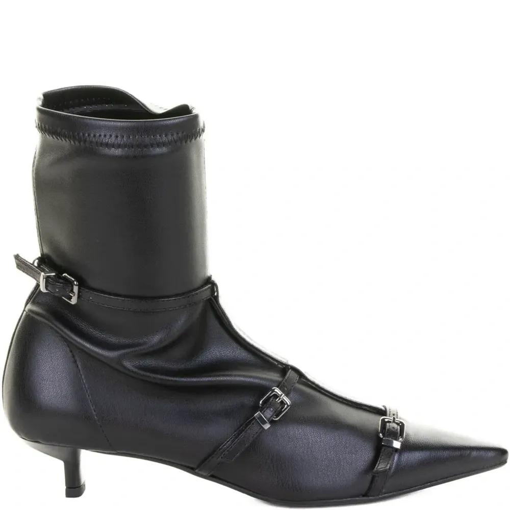 Ботильоны на каблуке 30 мм с пряжкой