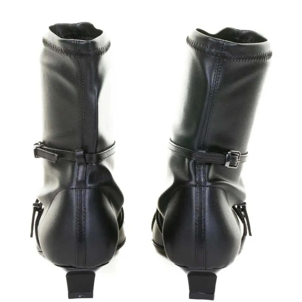 Ботильоны на каблуке 30 мм с пряжкой